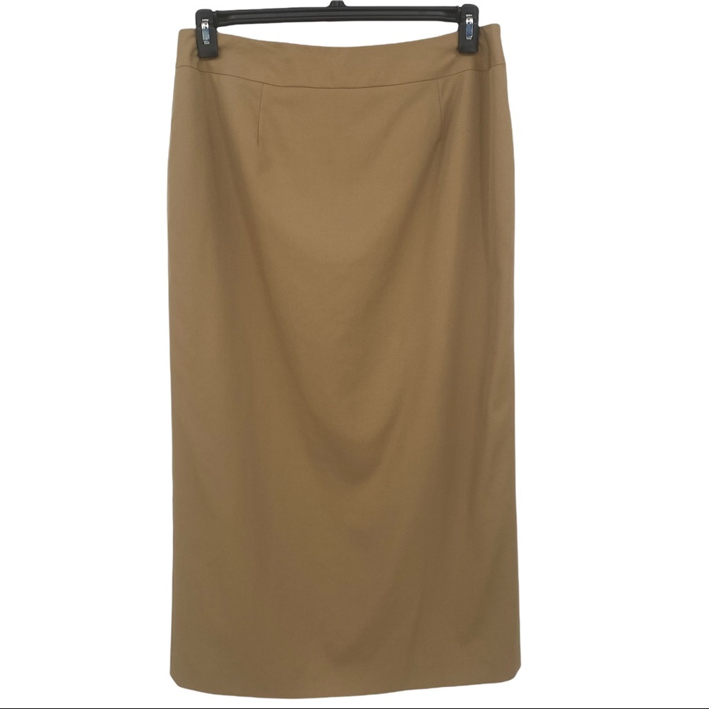 Talbots Wool Skirt Khaki Maxi Size 14